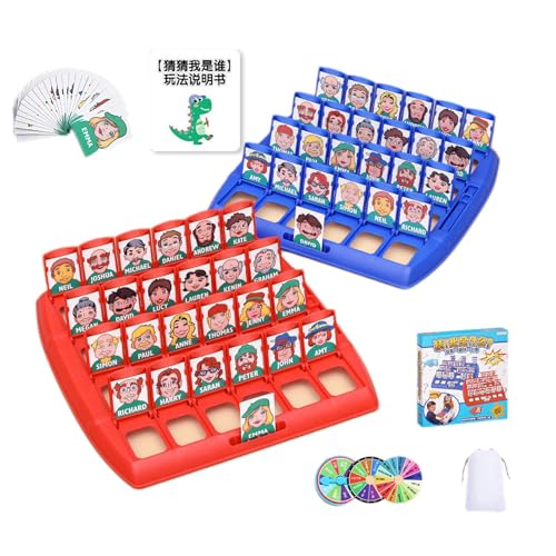 Adivina juego,Adivina juego para niños | Juegos para fiestas familiares - Juego de cartas de mesa para niños, juego de hipótesis para 2 jugadores, tablero interactivo para adivinar personajes