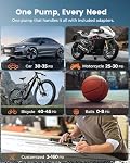 ETENWOLF S1 Gonfleur de pneus Portable Air Compresseur, 160PSI Air Pompe pour pneus de voiture, vélo, moto, boules, pompe à pneus à inflation rapide, pompe sans fil avec LED lampe & Mesure de pression numérique