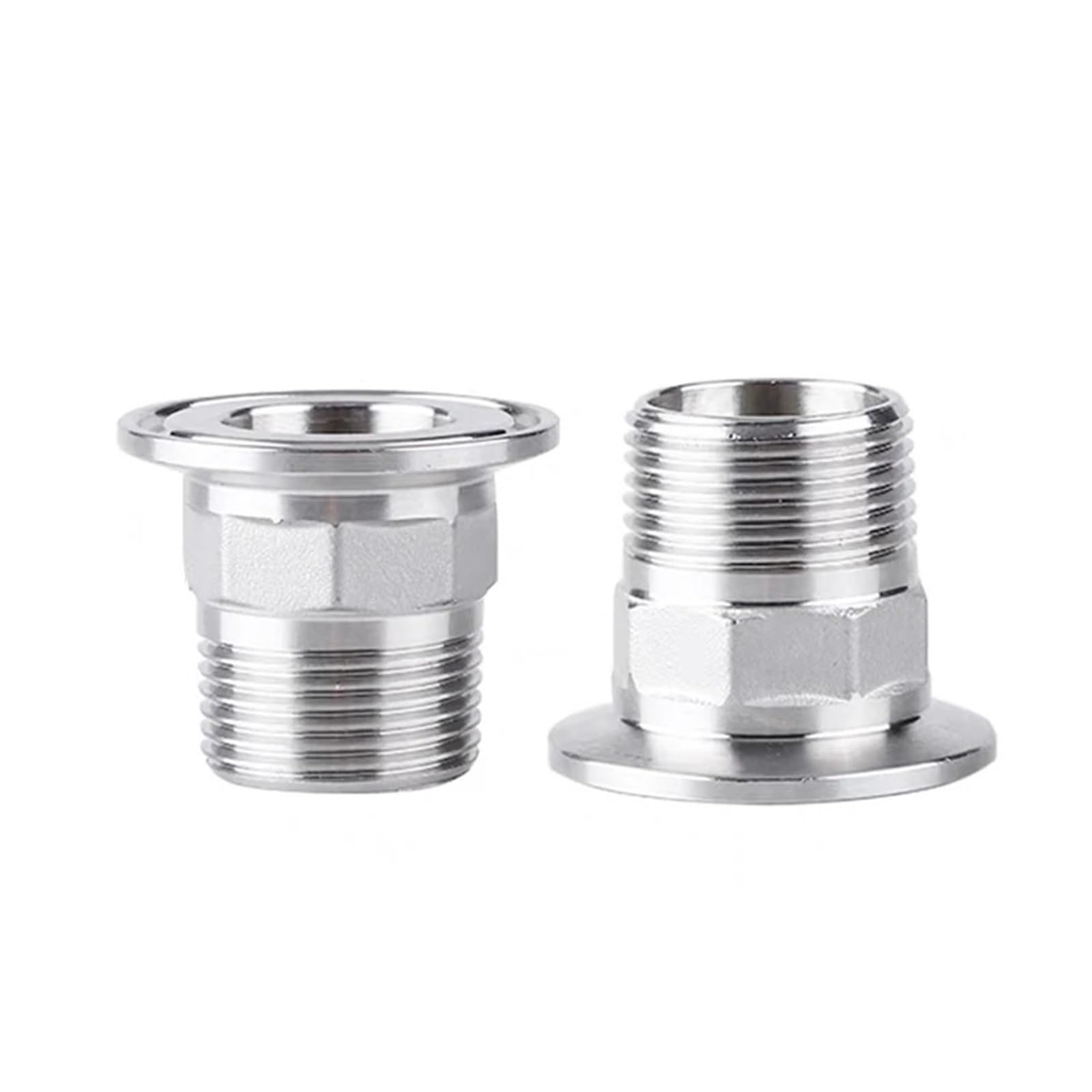 1Pcs DN15-DN50 Stainless Steel SS304 Male Threaded Ferrule Pipe Fittings Tri Clamp Type(DN15 x Ferrule 50.5)