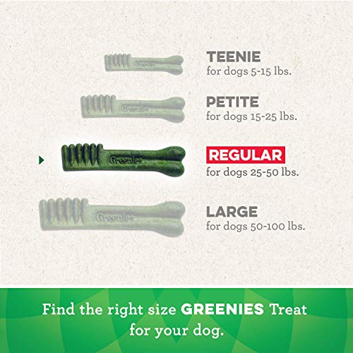 GREENIES Weight Management Regular Natural Dog Dental Care Chews Weight Control Dog Treats, 12 oz. Pack (12 Treats)