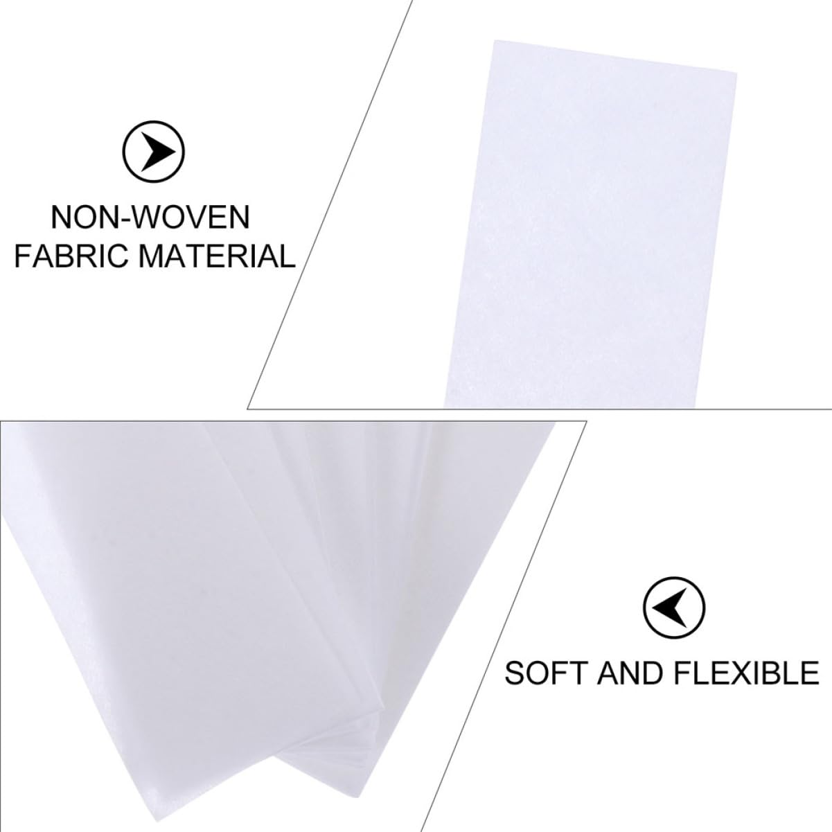 Beatifufu 400pcs Women Men Hair Removal Wax Strips Non Woven Fabric Bikini Waxing Strips Hair Removal