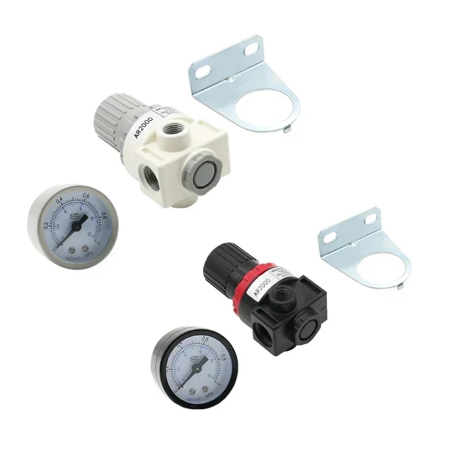 AR2000 1/4 "gwintowany pneumatyczny kompresor powietrza regulator ciśnienia reduktor ciśnienia 4mm 6mm 8mm 10mm 12mm złącze Akcesoria (AR2000, Fliter w 12mm)