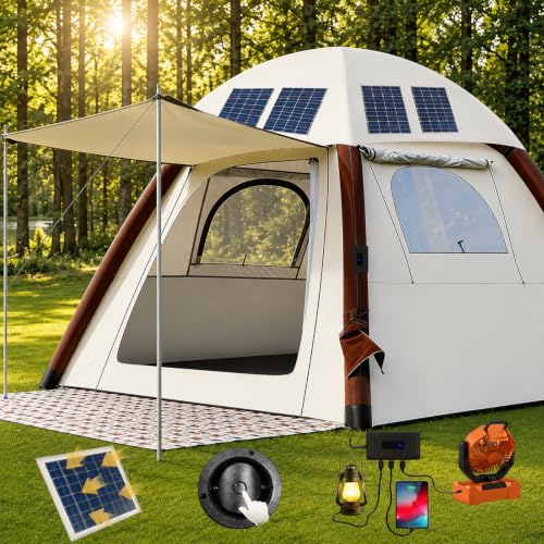 Automatic Tents for Camping 4 Person with Rechargeable...