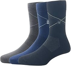 Allen Solly Mens Cotton Full Length Socks (Pack Of 3) Dark Grey, Denim, Black