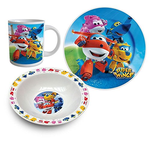 Super Wings - Set colazione 3 pezzi ceramica