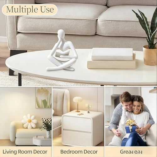 Estatua de pensador para decoración de estantería miniatura 7