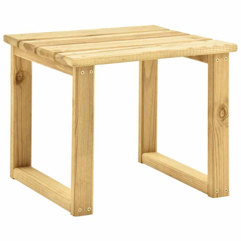 Leżak ogrodowy z impregnowanego drewna sosnowego z regulowanym oparciem, podnóżkiem, stołem i czarną nakładką, 198 x 90 cm, na taras, balkon, basen i wellness na świeżym powietrzu