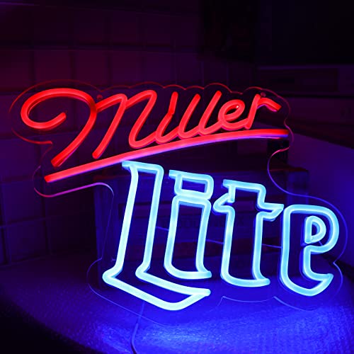 Vinray Millers Light Neon Signs for Wall Decor in Garage Bar Pub or Club Handmade Dimmable Led Light for Home Bar and Man Cave Decor Wall Art Lighting for Restaurant Easy Hanging