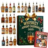 Whiskey Advent Calendar 2025,24 Days Christmas Count-down Calendar with 24 Premium Whiskey Ornaments,Perfect Christmas and Holiday Gift for Husband, Dad, Boyfriend, Him(Green)