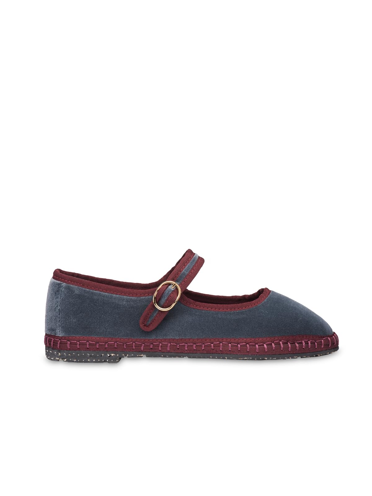 Flabelus Women's Gris Ballet Flats Woman Mary Jane