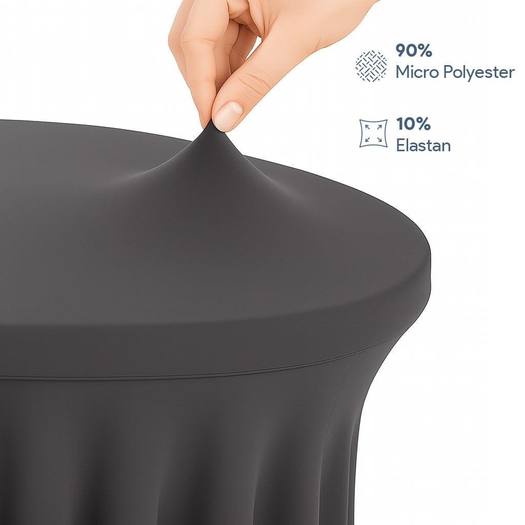Luxor Deluxe Housse pour table haute Anthracite 80-85 cm