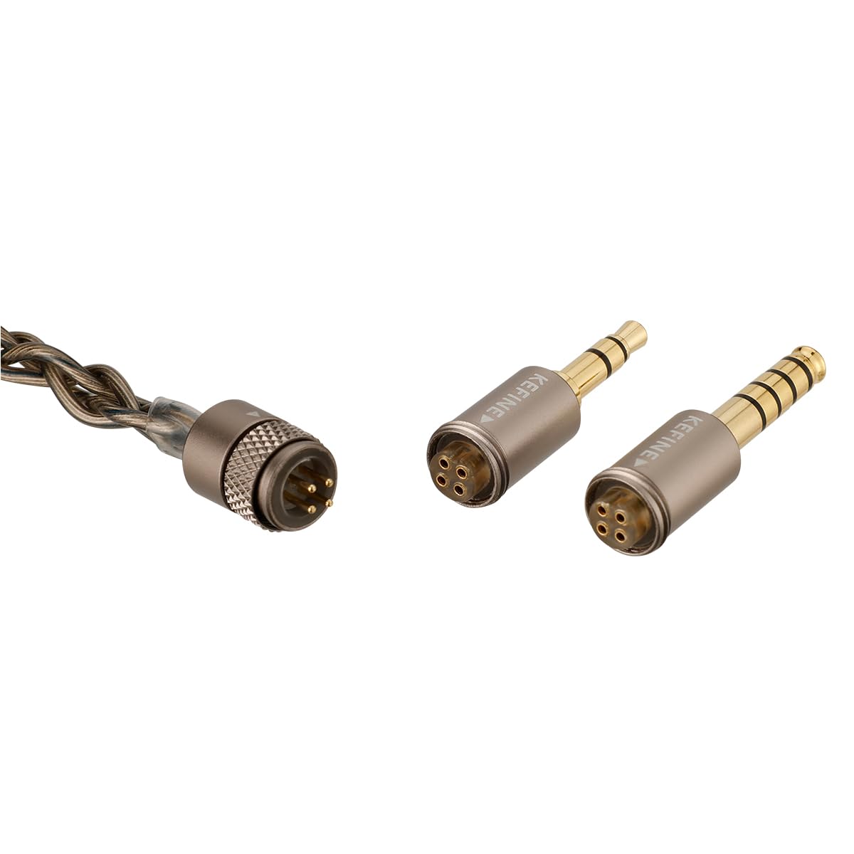 KEFINE Quatio - Auriculares híbridos IEM, monitores intraurales 2DD+2BA, auriculares con cable de alta fidelidad con boquillas de afinación reemplazables, carcasa de aluminio CNC, enchufes