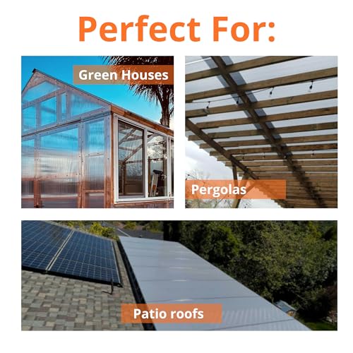 Image of 6mm Polycarbonate U Cap - 4ft Clear End Cap U Channel for Twin Wall Panels, UV & Weather Resistant Edge Protector for Greenhouse Roofing Sheets, Pack of 6