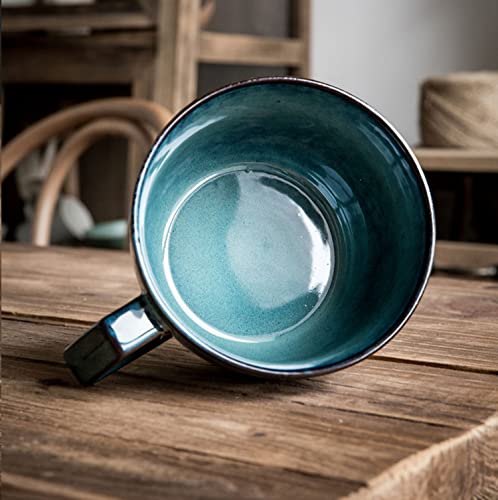 Cteahrow Large Soup Bowl with Handle, 700ml Coffee Mug, Cereal Breakfast Cup, Suitable for Milk Desserts Oatmeal, Microwave Safe (blue) - Image 4
