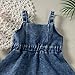 Cusghjbsg Toddler Girls Summer Denim Dress Fashion Sleeveless Button Down Ruffle Tank Dress Casual high-Waisted A-line Dress (Blue A, 2-3 Years)