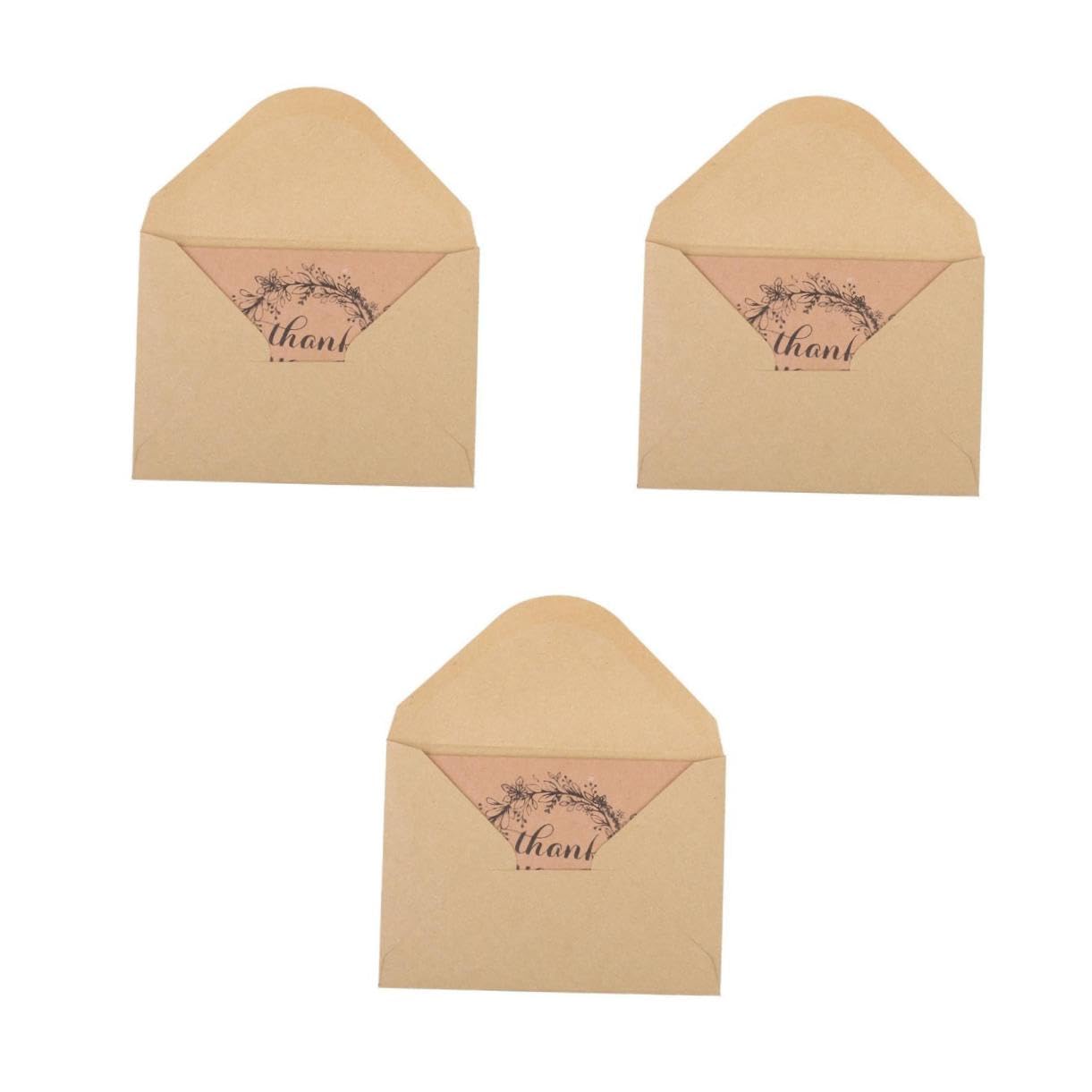 Vintage Dankeskarten Set - 50 Stück Aus Recyceltem Kraftpapier - Ideal Für Hochzeiten Und Partys Inklusive Umschläge Um Ihren Gästen Danke Zu Sagen