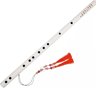 Bamboo Flute Dizi Flute Beginner Zero-based Transverse Flute Instrument Adult Professional Bamboo FluteWhite,D Key