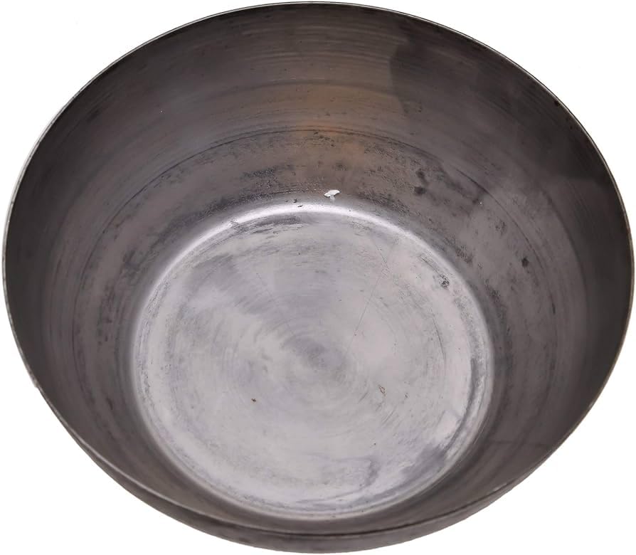 Iron Henna Bowl Mehandi Katora Heena Kadhai Kadai Karahi Durable Loha Katori for Mehendi Wok Kavala Ideal for Personal Salon & Spa Hair Mask Make in India- 7.5 inch (750ml)-image-47