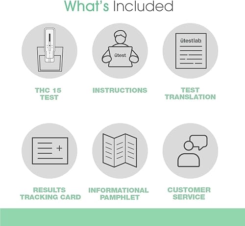 Miniatura 6 de UTest Prueba instantánea de drogas THC Home  Pruebas de detección de cannabis de un solo panel de 15 ngmL  Kit de prueba de orina de marihuana