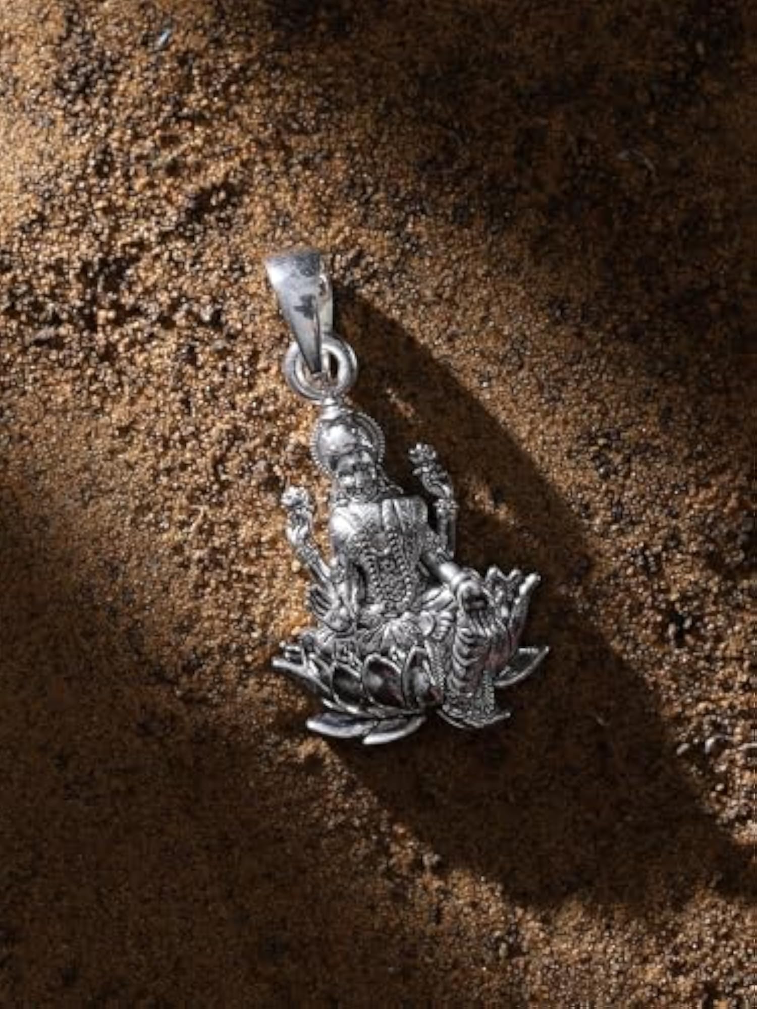 Women's 925 Sterling Silver Goddess Lakshmi Pendant