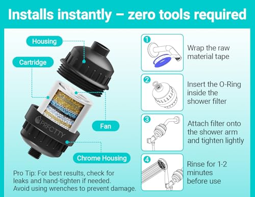 Image of 20 Stage Shower Head Filter,Revitalize Hair,Skin Nails While Purifying Water,Prevent Scale Buildup,High Output Fan Technology Softener Hard Water 99% Remove Lead,Chlorine,Fluoride,Matte Black