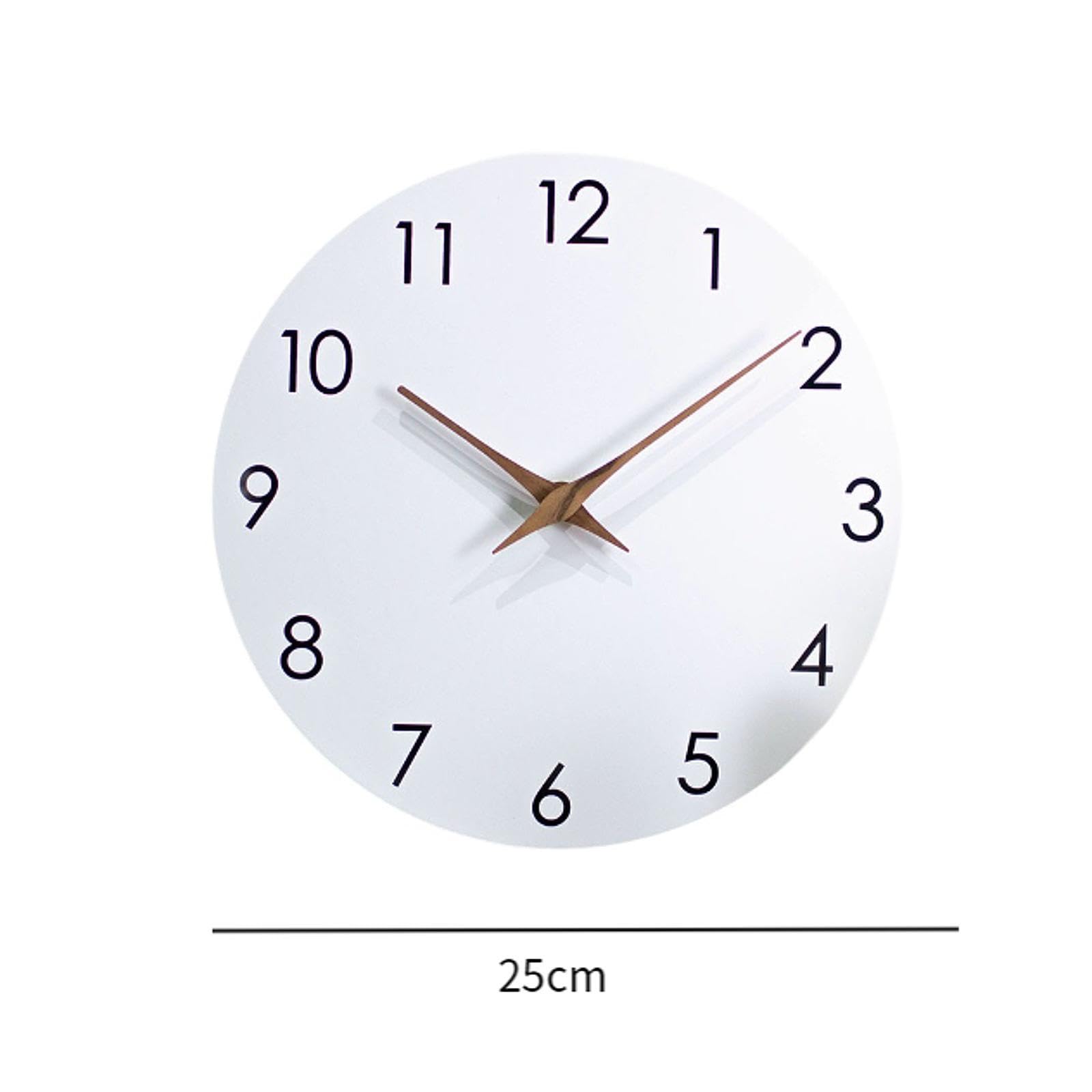 Arte de la Pared Reloj de Pared Decoración de la Pared Decoración Sin tictac 10 "Decoración del baño Dormitorio Inauguración de la casa Sala de Estar Blanco