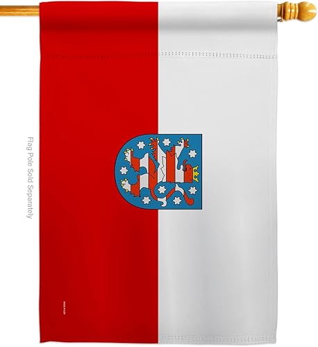 Americana Home & Garden Thuringia House Flag Regional Germany States Central Europe Territory Old History Country Particular Area Decoration Banner