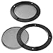 Facmogu 2PCS 6.5in Audio Speaker Mesh Cover, Speaker Protective Grille with Black Wire Mesh & Metal Glossy, Steel Mesh Speaker Cover with 8PCS Screws for Loudspeaker Mounting