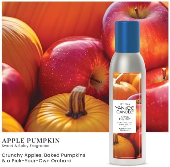 Yankee Candle Concentrated Air Freshener Room Spray, Odor Eliminator for Home, Bathroom, Apple Pumpkin, 1.5 Oz (Pack of 3) thumbnail 3