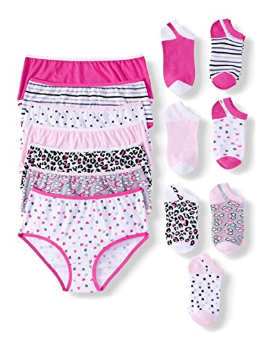 Wonder Nation Girls Perfect Pair - 7 Pairs of Briefs & 7 Pairs of Matching Socks - Size 4 Small2
