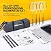 Haokelball Professional Badminton Set Badminton Sets for Backyards with Net Tension Adjuster, Badminton Rackets Set of 4, 4 Nylon Badminton Shuttlecocks and Carry Bag (White)