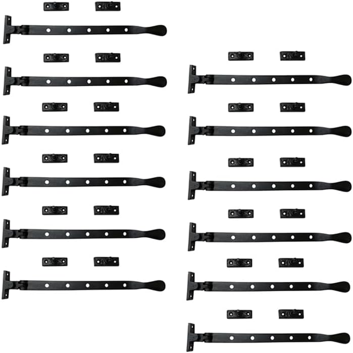 Adonai Hardware 13" "Pedahzur" Cast Iron Heavy Duty Window Latch Lock Casement Stay (Supplied as 12 Pieces per Pack) - Matte Black