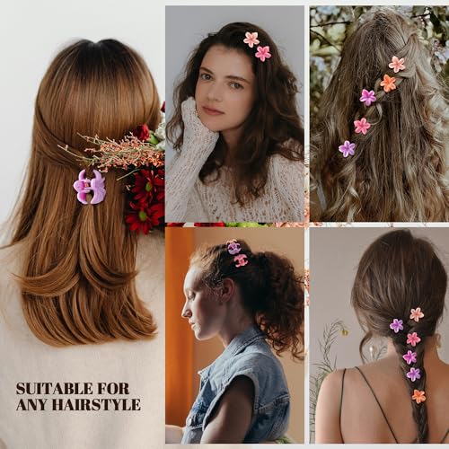 30 Mini Pinzas para Cabello con Diseño Floral miniatura 6