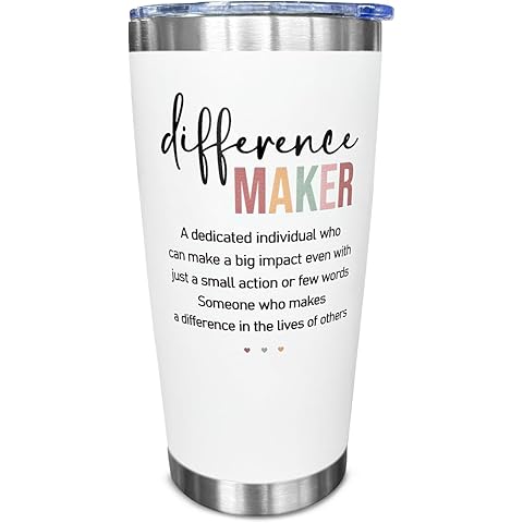 Difference Maker Tumbler, 20 Oz Stainless Steel - Motivational, Office, Work Gifts ...