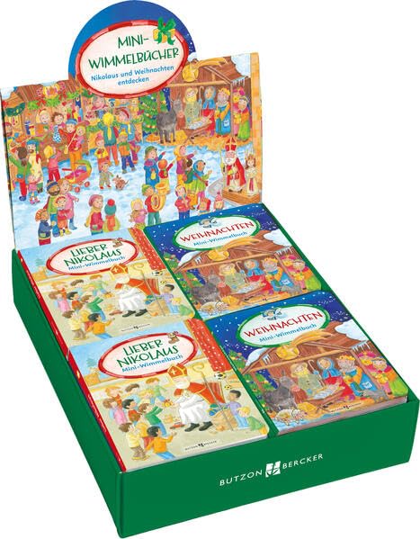 Nikolaus und Weihnachten entdecken: Mini-Wimmelbücher - Display