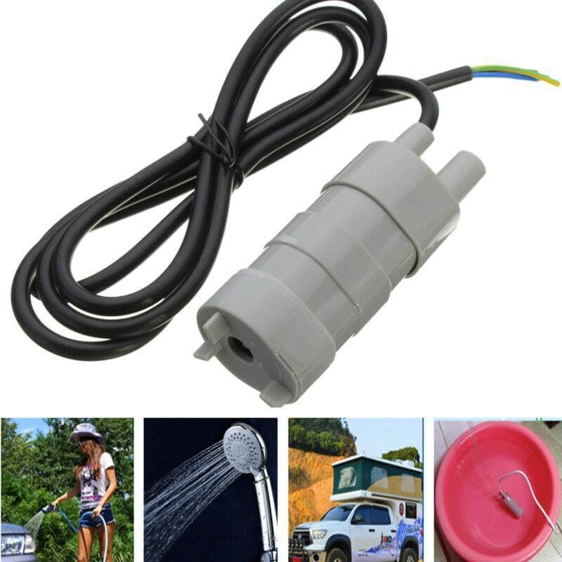 Miniatura 7 de Bomba sumergible de cabeza alta DC12v 5M 1.2A 600LH 14LMin 17W con cable de 8.2 ft 5.5x2.1 hembra, bomba de agua micro de poco ruido