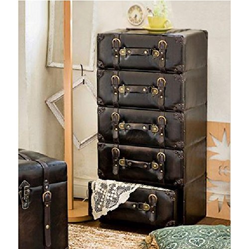 Amazon｜【直送】トランク型収納シリーズ（チェスト・5段） Aダーク