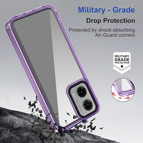 Image of Zapcase Back Case Cover for Moto G35 5G | Compatible for Moto G35 5G Back Cover | Case Cover with Camera Protection | (TPU + PC | Translucent Purple)