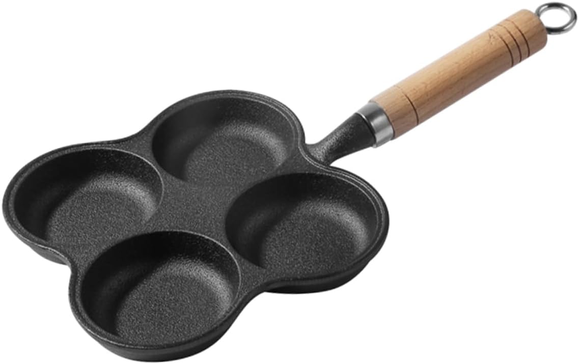Non Stick Egg Pan Easy to Use Poached Fried Egg Cooker Kitchen Tool Sturdy Iron Frying Pan