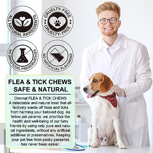 Flea und Zeckenprävention für Hunde Kauen, Zeckenschutz Weiche Tabletten, Natürliche Hund Flea Zeckenkontrollergänzung Orale Pillen,Zeckenschutz, Schädlingsschutz - Peking Ente Aroma (375g,150chews)