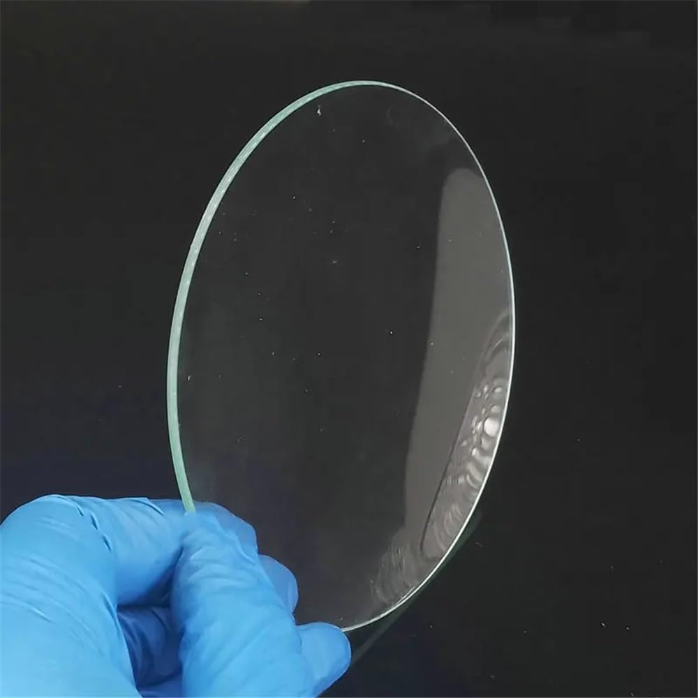 Zestaw 10 wklęsłych pokrywek do zlewki ze szkła laboratoryjnego, 45, 50, 60, 70, 80, 90, 100, 120, 130, 150 mm