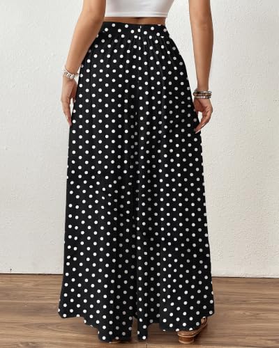 Image of Bsubseach Women Wide Leg Pants Floral Flowy Palazzo Pants
