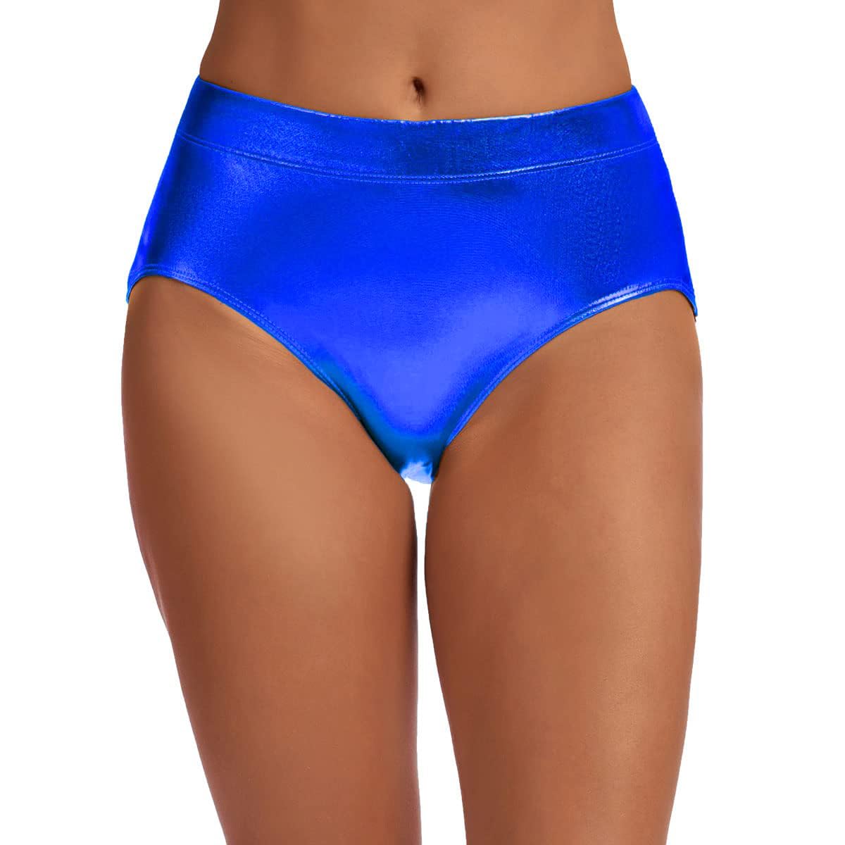 Pantalones cortos metálicos brillantes para mujer, pantalones cortos de baile