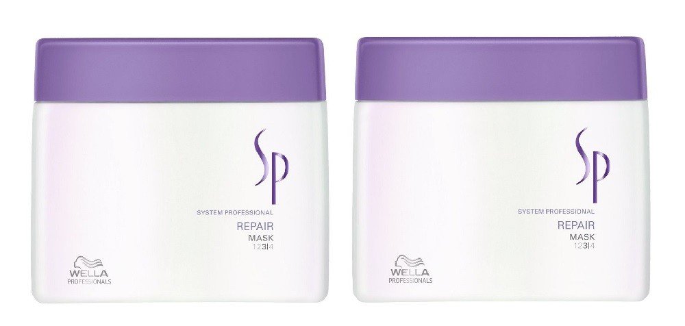 Wella SP Repair Mask 2 x 400 ml strapaziertes Haar System Professional Care Haar-Kur