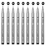  Plumas fineliner de tinta de alta calidad para archivo, multiliner: bocetos, líneas, animé, escritura, ilustraciones de artistas, dibujos técnicos, dibujos, documentos de oficina, álbumes de recortes, es la mejor opción para diseñadores, ilustradores y dibujantes. Ayúdalos a crear líneas finas creativas y capturando delicados detalles. Bolígrafo a prueba de agua como un buen regalo para su maestro, amigo, compañero de clase y dibujante.
