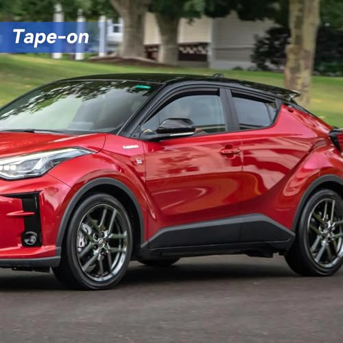 Image of Window Visors Rain Guards for 2018-2024 Toyota CHR /C-HR, Out-Channel Window Vent Wind Deflectors Visors Shades