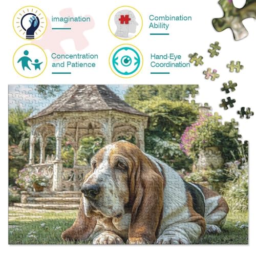 Puzzle de 1000 piezas de tierno perro para conectar y relajarse en el hogar 3