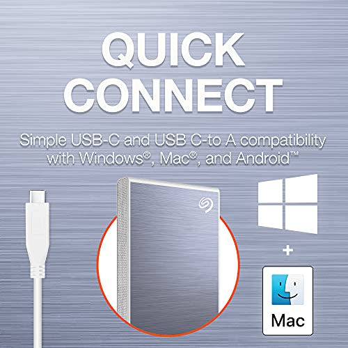 Image of Seagate One Touch 500GB External Portable SSD up to 1030 Mb /s, for Windows and Mac, with Android App, 3 yr Data Recovery Services, 6 Month Mylio Create and Dropbox Plan Blue (STKG500402)