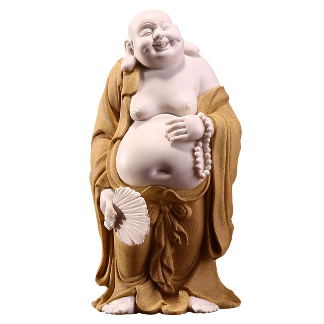 Amazon｜仏壇 仏像 セラミック笑う仏像ハッピー仏像かわいい仏像僧侶