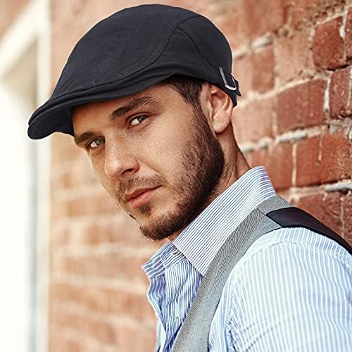 SATINIOR 3 Pieces Mens Newsboy Flat Cap 